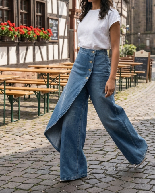 JM CurveFit™ Wrap Denim Pants – Snatched Waist Effect