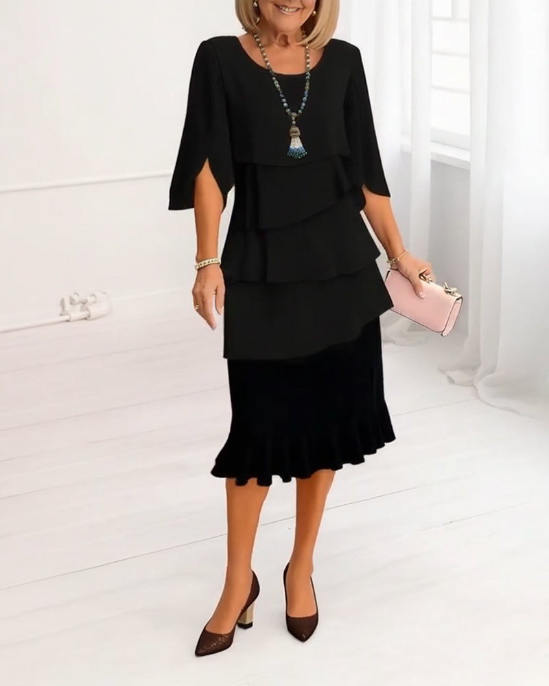 Sophie | Fluid Ruffle Elegance Dress