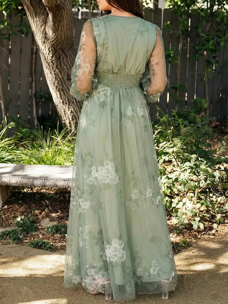 Rosalie | Floral Embroidered Maxi Dress