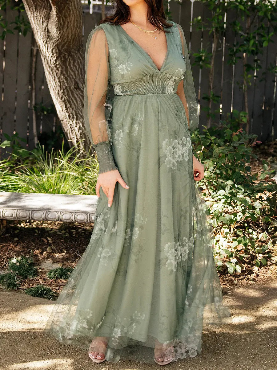 Rosalie | Floral Embroidered Maxi Dress