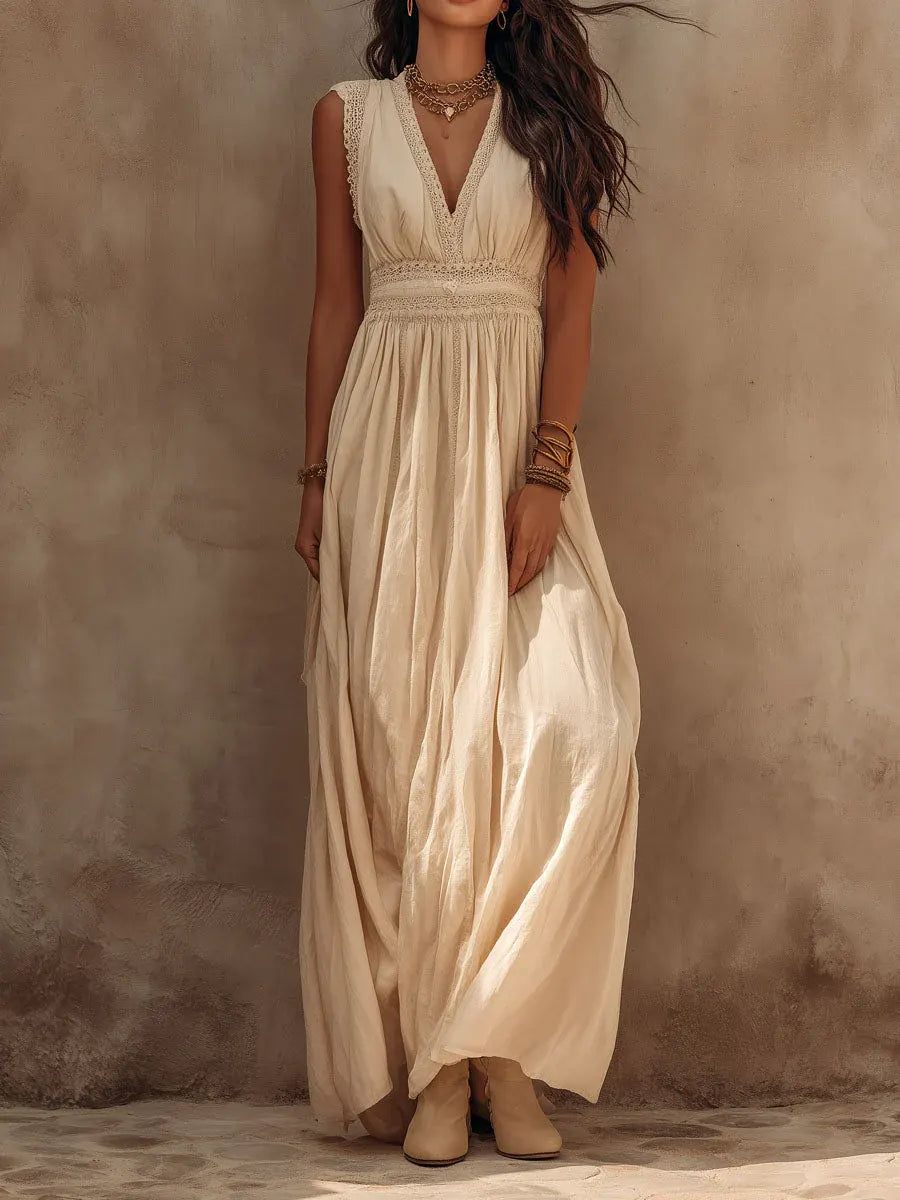 Sophia | Bohemian V-Neck Maxi Dress
