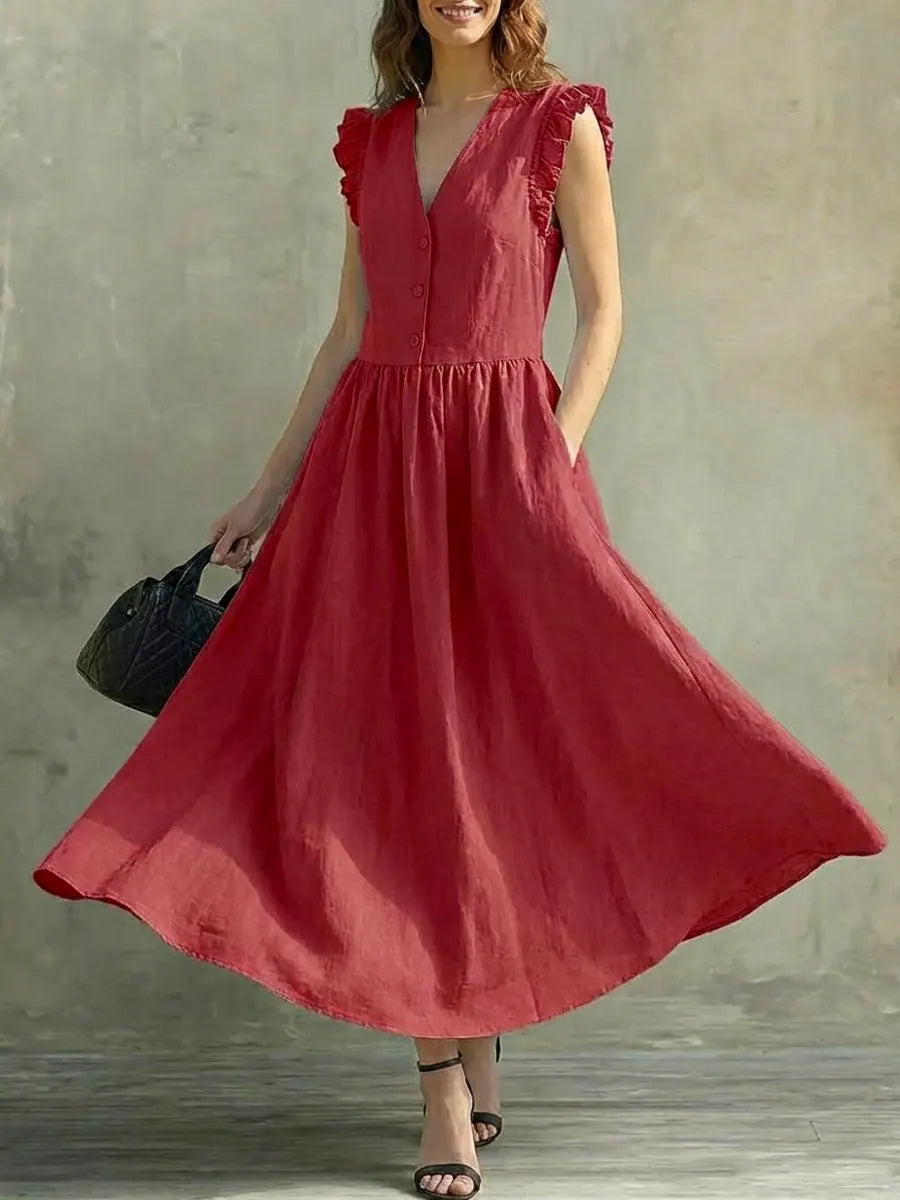 Stella | Light V-Neck Maxi Dress