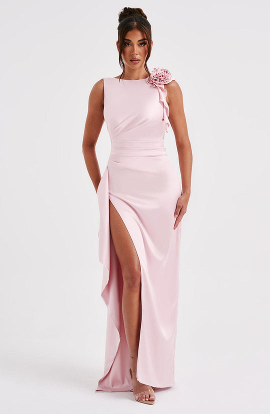 Juliet- Vestido maxi rubor