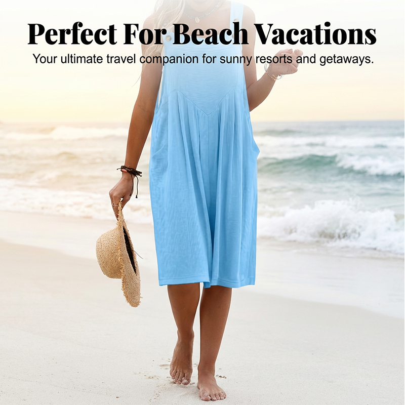 🌸 LIMITED TIME Special Price:💲29.90 ✨Sleeveless Wide-Leg Jumpsuit For Summer Breezes
